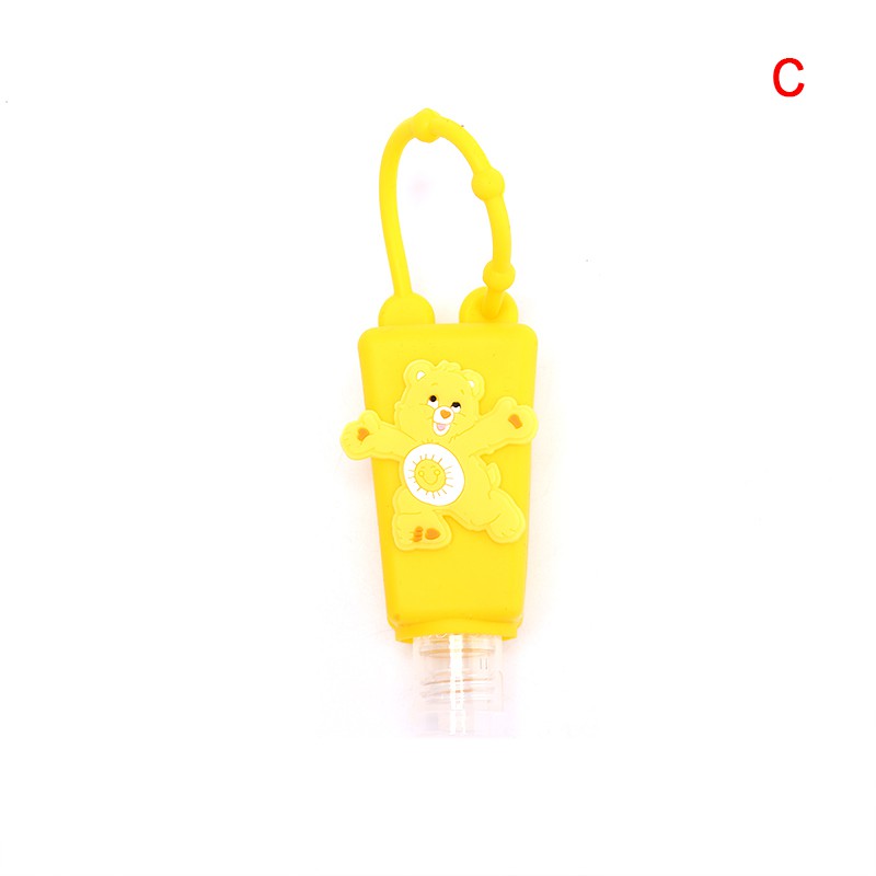 Chai Đựng Xà Phòng Rửa Tay Bằng Silicon Hình Gấu Dễ Thương Có Dây Treo Tiện Lợi