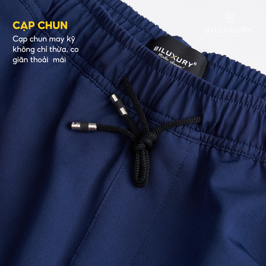Quần Đùi Short Nam Thể Thao T2 6QDGT003 - 7QDGH Biluxury Vải Gió Mỏng Mát Không Bai Gião Co Xù Có Túi Trước Sau