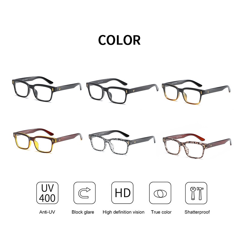Kính gọng vuông JIUERBA chống bức xạ ánh sáng xanh phong cách cổ điển thời trang chất lượng cao cho nam và nữ