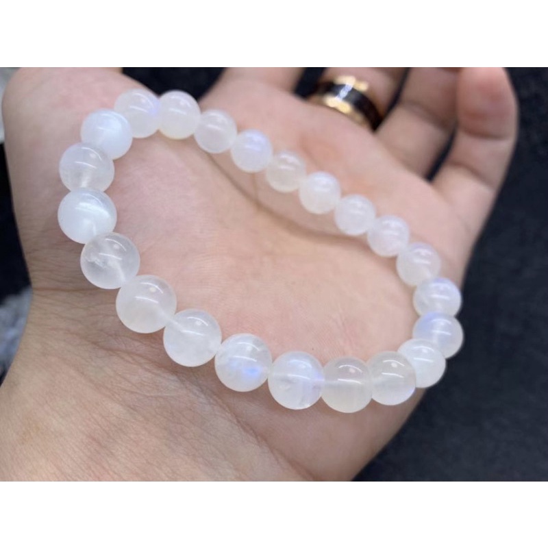 vòng tay mặt trăng moonstone đẹp tự nhiên kiểm định