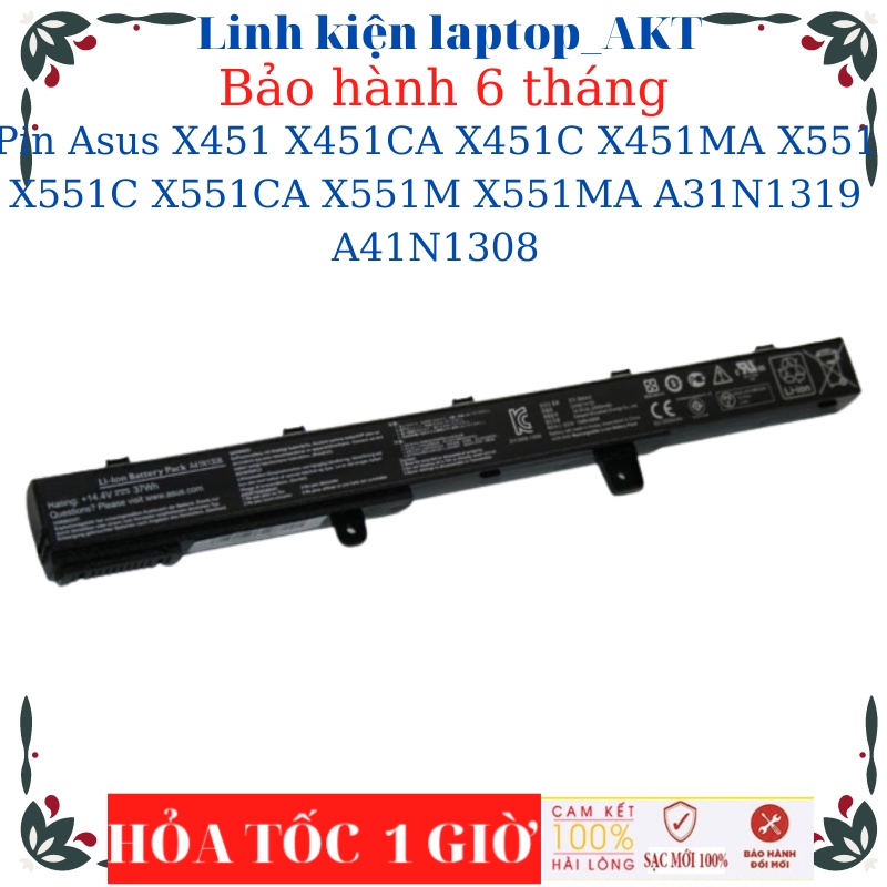 Pin Laptop Asus X451 X451CA X451C X451MA X551 X551C X551CA X551M X551MA A31N1319 A41N1308