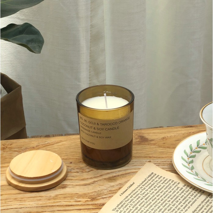 Nến thơm hũ nắp gỗ Coconut & Soy Candle Only For You - Décor nhà Sò