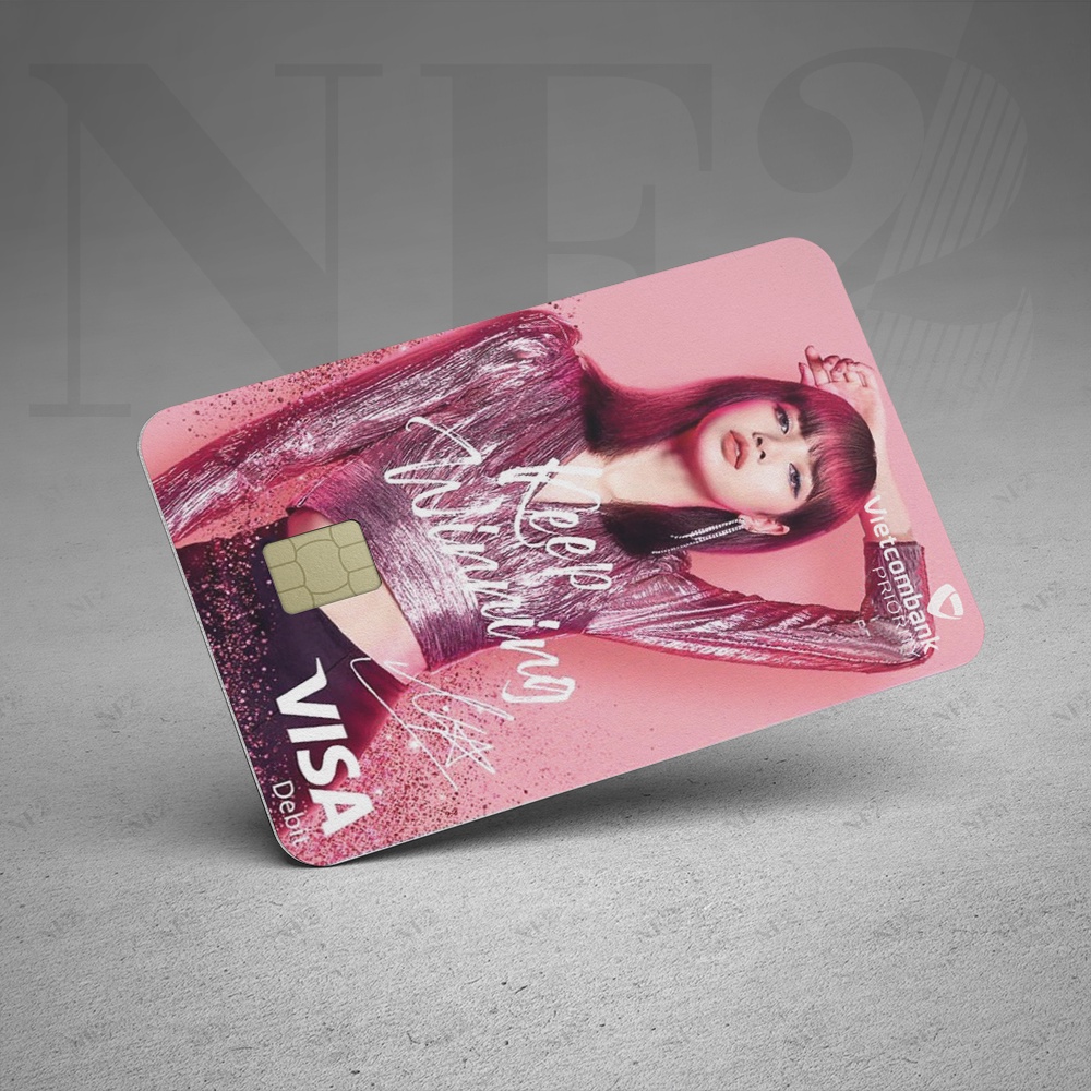 BLACKPINK'S CARD - Decal Sticker Thẻ ATM (Thẻ Chung Cư, Thẻ Xe, Credit, Debit Cards) Miếng Dán Trang Trí NF2 Cards