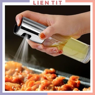 Chai xịt dầu ăn thủy tinh dùng cho đồ nướng, nồi chiên không dầu
