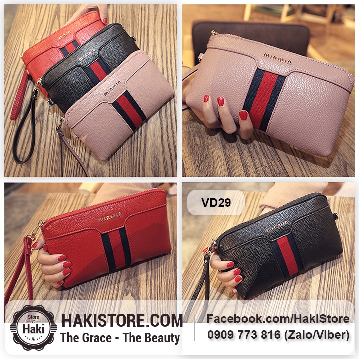 🎀 Ví da cầm tay xinh xắn Minmin để điện thoại - VD29 | BigBuy360 - bigbuy360.vn