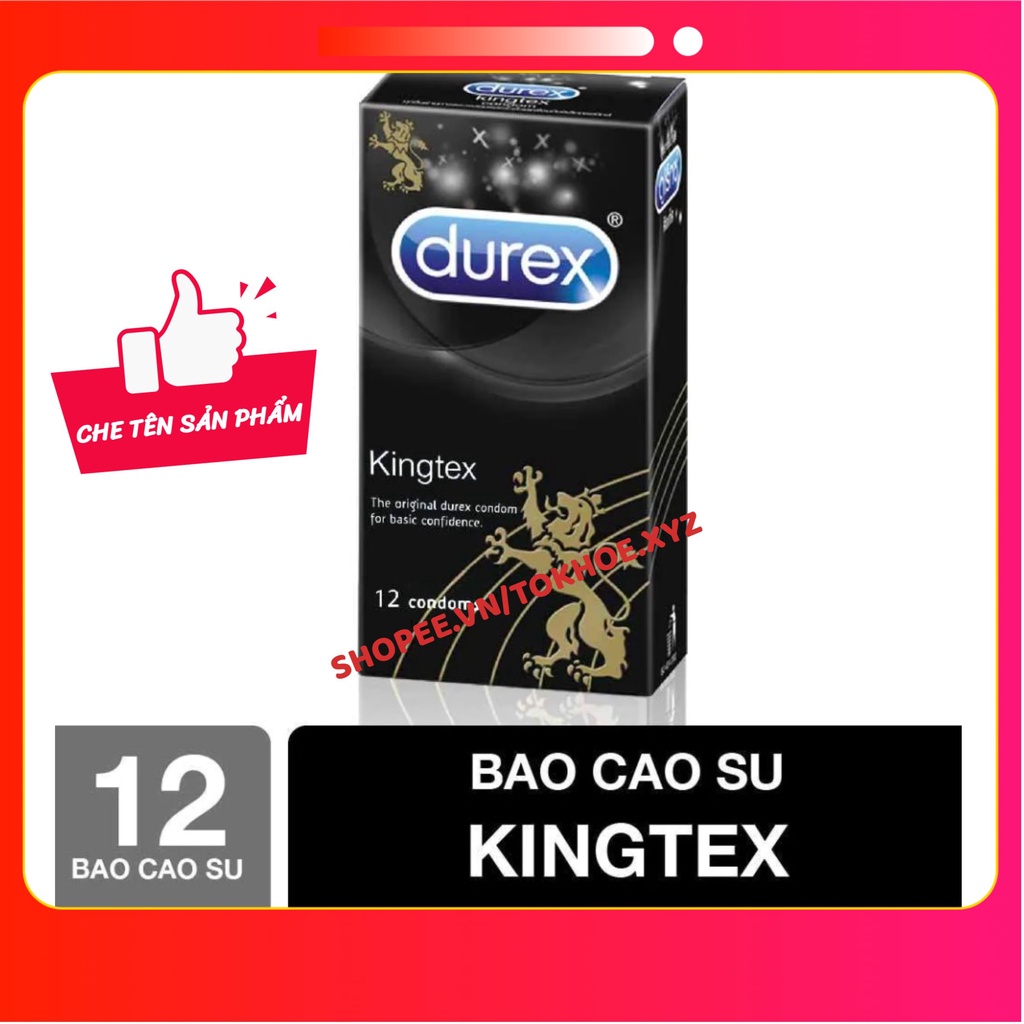 Bao cao su size nhỏ ôm sát Kingtex Durex 12 chiếc giá tốt | BCS Durex Kingtex