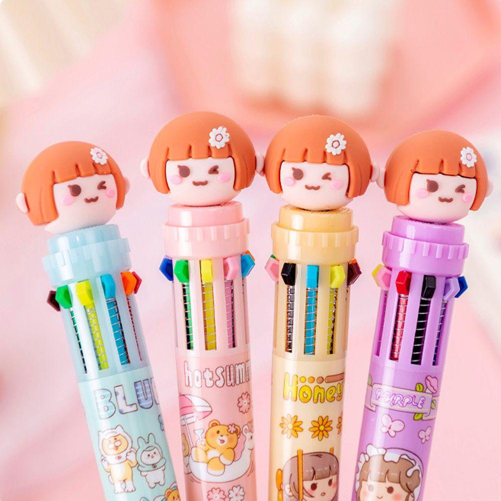 Bút Bi Nhiều Màu Sắc Họa Tiết Trái Tim Xinh Xắn