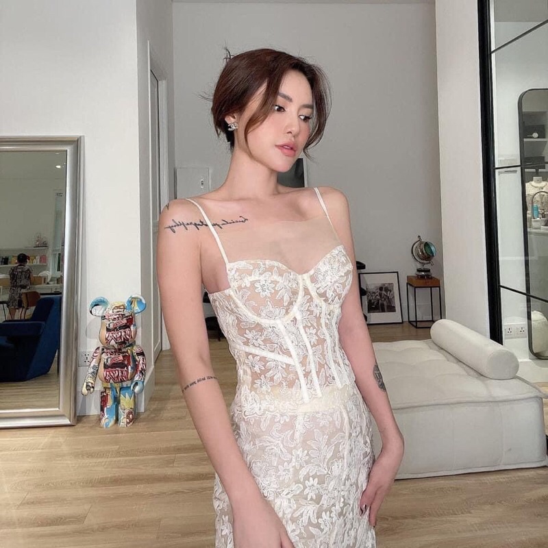 Sét ren 2 dây kèm quần suông