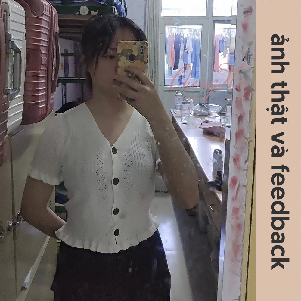 Áo croptop dáng lửng hở eo cộc tay cổ V ôm dáng jennie/ black pink siêu xinh A00013