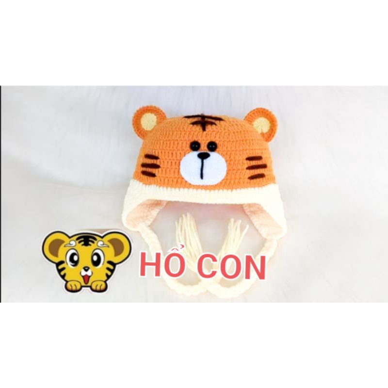 nón len cho bé, nón len handmade, nón len có che tai