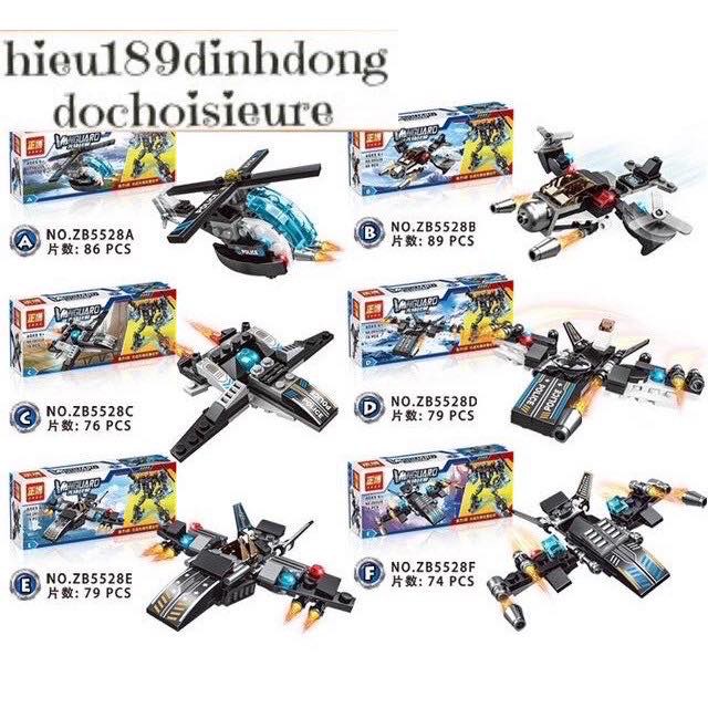 Lắp ráp xếp hình Lego city 5528 (6in1): Người máy robot cảnh sát Swat Sấm sét biến hình 483 chi tiết