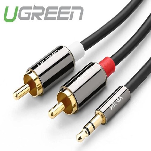 [Mã ELHACE giảm 4% đơn 300K] Dây Audio 3.5mm ra 2 đầu RCA Hoa sen UGREEN- Hàng chính Hãng BH 18 tháng