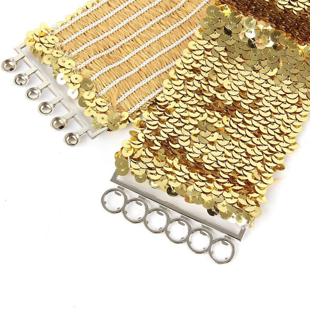 SOMEDAYZL Elastic Sequin Stretch Belly Corset Belt