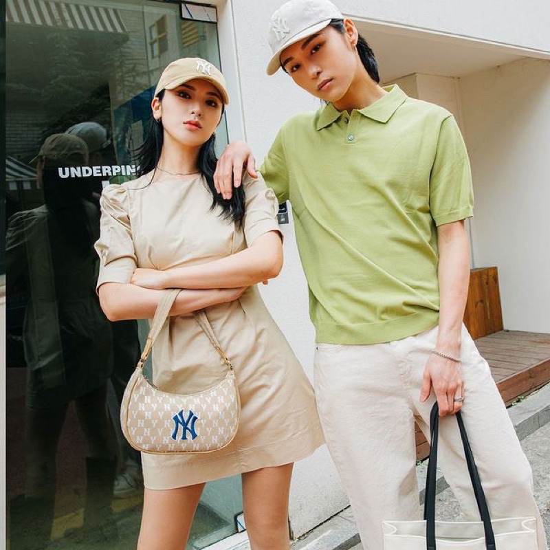 TÚI KẸP NÁCH+ MŨ BUCKET+ MŨ LƯỠI TRAI NÂU MONO LOGO XANH THAN