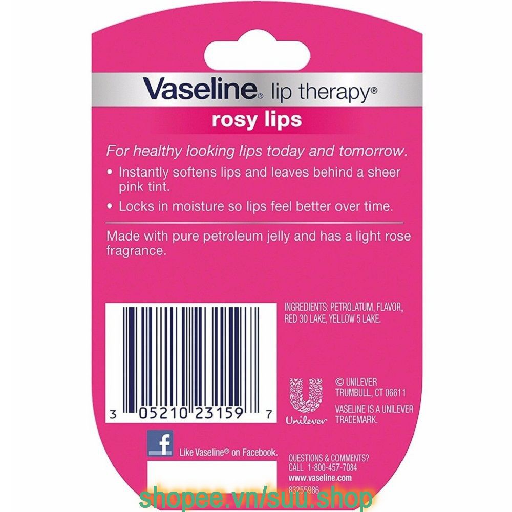 Dưỡng môi Vaseline 7g Lip Therapy - Rosy suu.shop cam kết 100% chính hãng | BigBuy360 - bigbuy360.vn