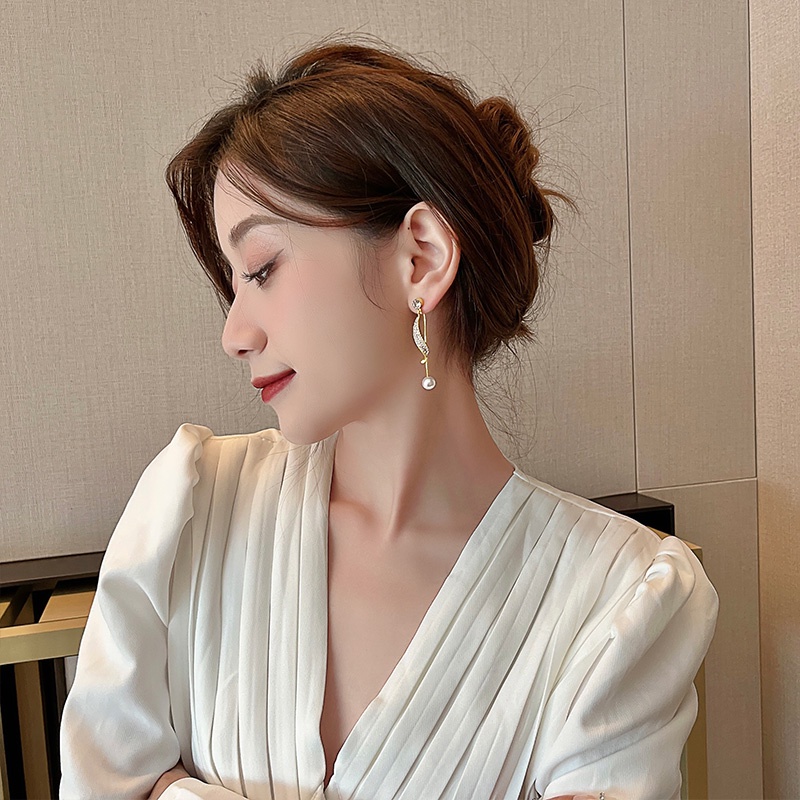 Bông Tai Mạ Bạc 925 Dáng Dài Đính Nơ Tua Rua Phong Cách Thời Trang Hàn Quốc 2022 Dành Cho Nữ