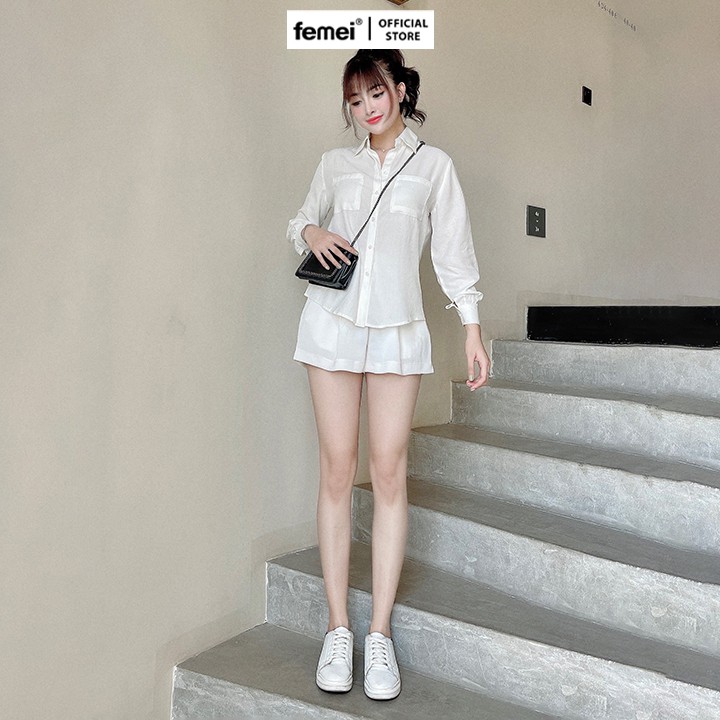 FEMEI - Set Áo sơ mi quần short FSSM003