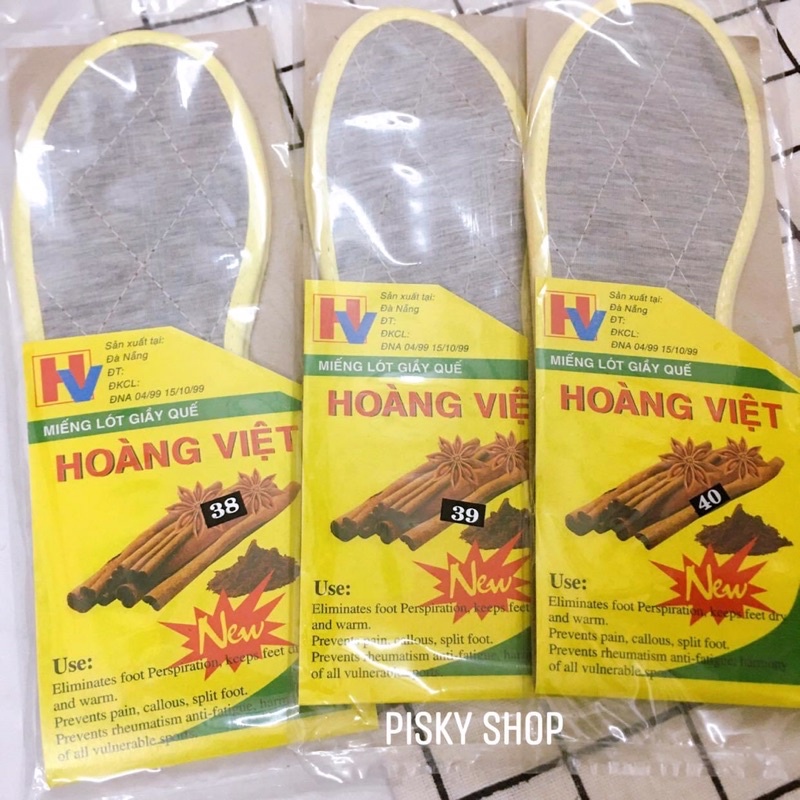 [ ẢNH THẬT - COMBO 2 ĐÔI] LÓT GIÀY HƯƠNG QUẾ HOÀNG VIỆT KHỬ MÙI HÔI CHÂN NAM NỮ  à