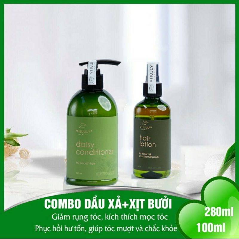 Bộ đôi giảm rụng tóc, mọc tóc: Dầu Gội Pomelo Shampo 280ml và Xịt Dưỡng Tóc Hair Lotion 100 ml