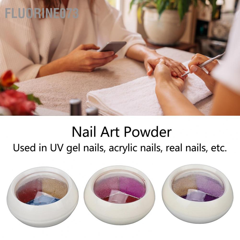 Fluorine073 Mirror Effect Nail Powder Salon Bột nghệ thuật vẽ móng bằng kim loại ba chiều tinh tế với ứng dụng dành cho sĩ