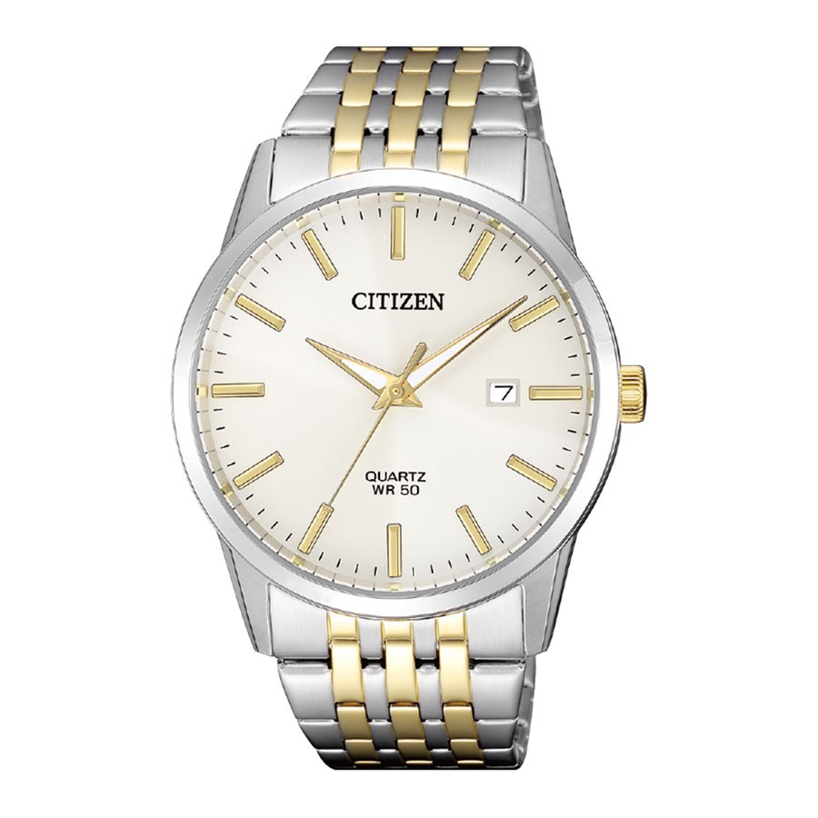 Đồng Hồ Citizen Nam Dây Kim Loại Pin-Quartz BI5006-81P - Mặt Vàng (39mm)