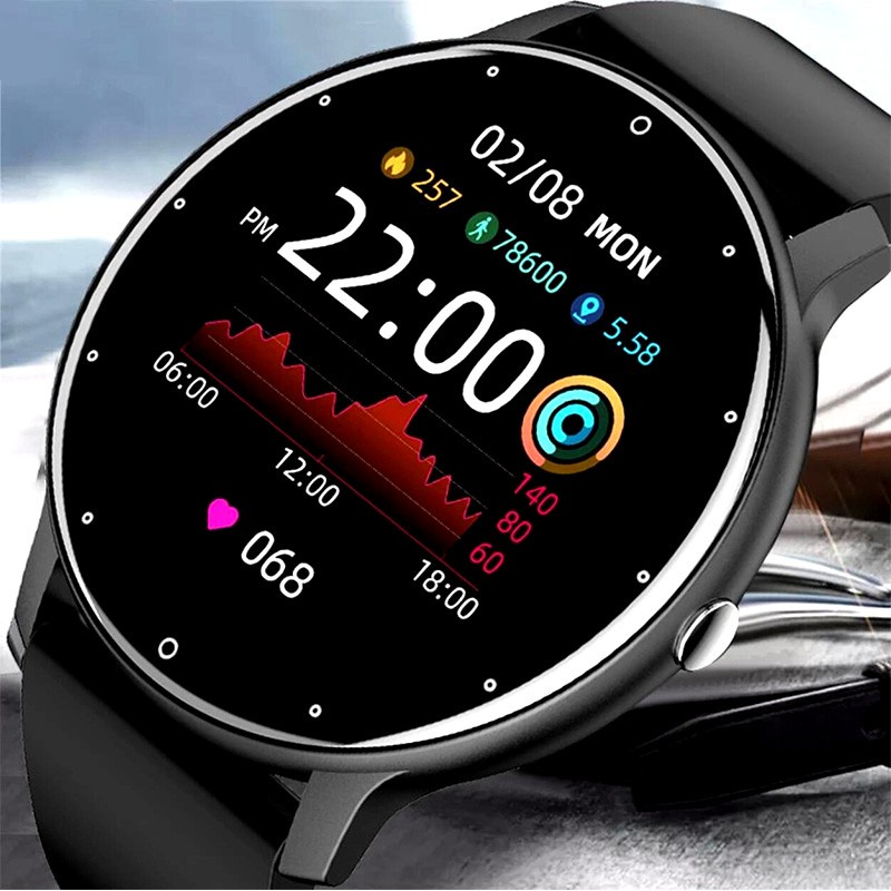 Đồng hồ thông minh HKG đa năng chống thấm nước hỗ trợ đo nhịp tim cho IOS Android (ZL02)
