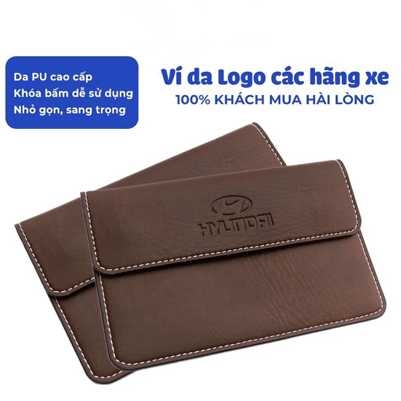 Ví Da Đăng Kiểm ,Đựng Giấy Tờ Ô Tô Tiện Lợi - Chất Liệu Da PU Cao Cấp, Có Nhiều Logo Hãng Xe