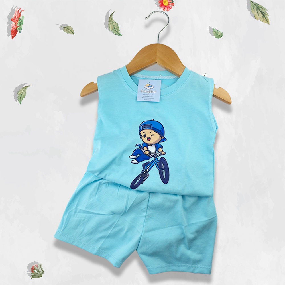 Bộ Ba Lỗ Bé Trai Bé Gái Tank Top Cotton Mặc Nhẹ, Mát, Quần Áo Mùa Hè Trẻ Em - BabyBoo-Pibo Store