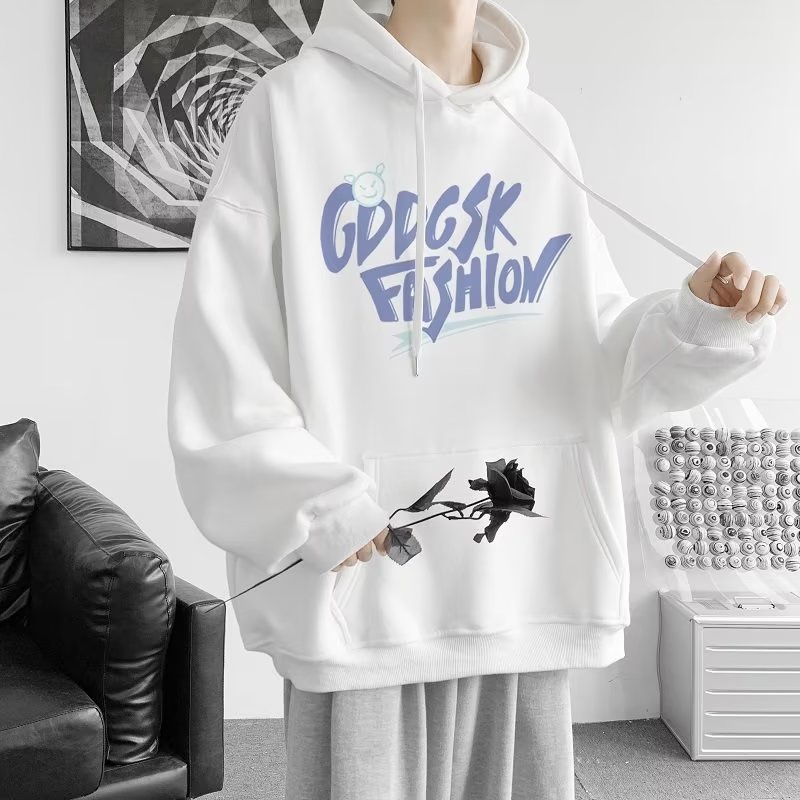 Áo hoodie Cỡ Lớn In Chữ Phong Cách Hiphop Đường Phố Nhật Bản Chất Lượng Cao Cho Nam