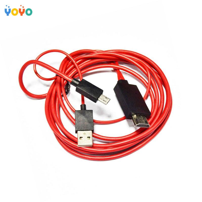 Cáp chuyển đổi 1.8M MHL Micro USB sang 1080P HDMI HDTV AV TV cho điện thoại Android