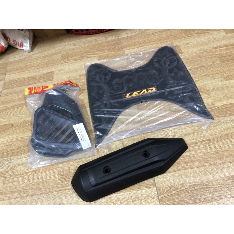 Giá trọn bộ 3 món ốp xe LEAD 2013->2015 bao gồm có Sàn chân +Ốp pô +Ốp quạt gió (cao cấp giá rẻ mẫu mã đẹp )