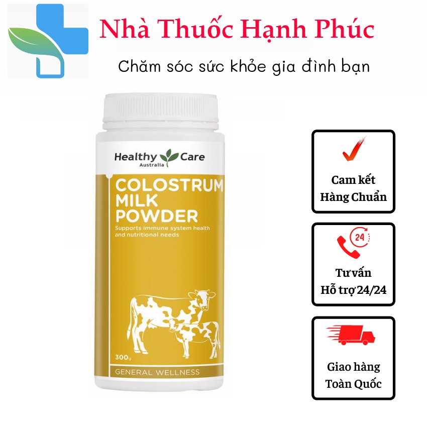 (Tem chemist) Sữa non Colostrum Milk Powder Healthy Care, dạng bột, 300g