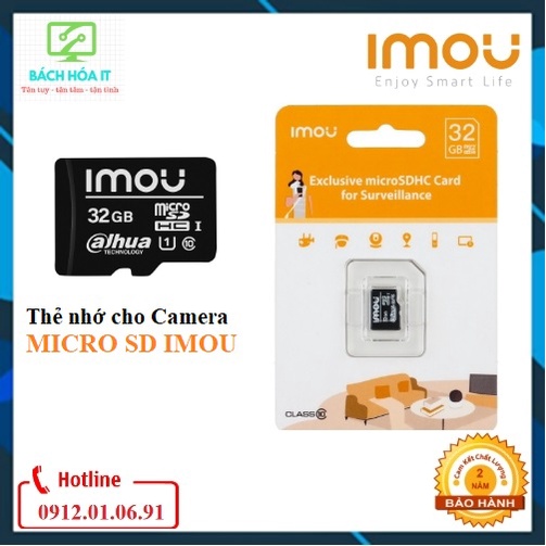 Thẻ nhớ cho Camera Micro SD Imou 32GB/64GB, chính hãng, bảo hành 24 tháng