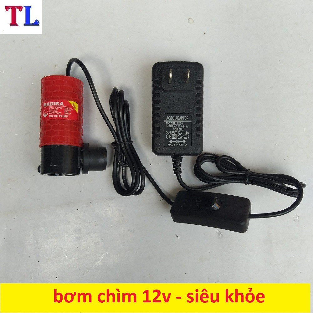 bơm chìm mini 12v - 30w (bơm cắt rãnh tường)