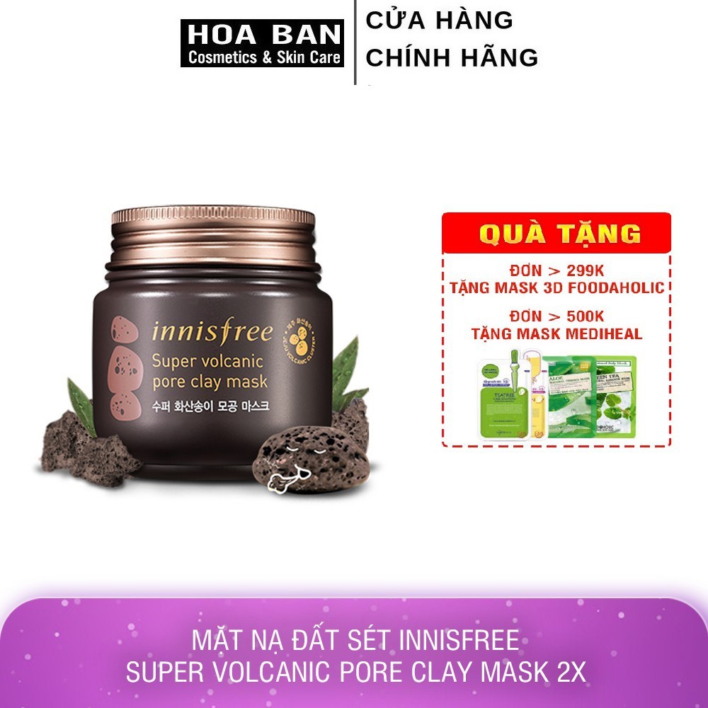 Mặt Nạ Đất Sét innisfree Super Volcanic Pore Clay Mask 2X 100ml - HB0004