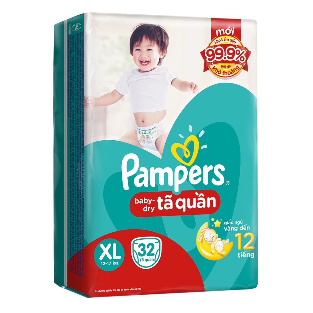 [Nhập TKBTUYETVOI1 giảm 5%]Tã quần Pampers đủ size M40/L36/XL32