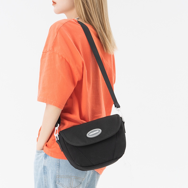 Túi Đeo Chéo Canvas Nylon Phong Cách Harajuku Dễ Thương Dễ Phối Đồ Cho Nữ