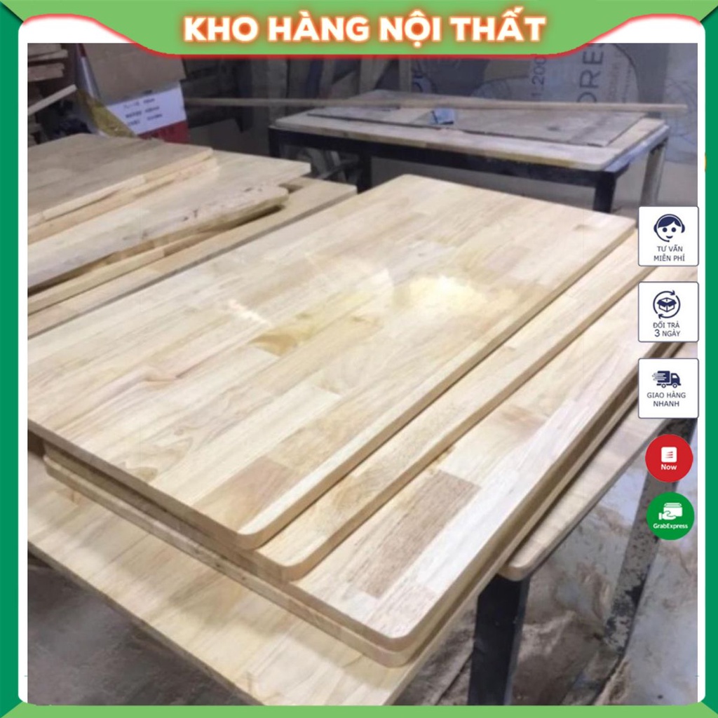 Mặt Bàn Gỗ Cao Su Đầy Đủ Kích Thước Đã Sơn, Phủ Bóng Và Bo Góc An Toàn Cho Người Sử Dụng Giá Siêu Rẻ - Mbg