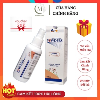 XỊT GHẺ PERMETHRIN 5% LÀM SẠCH CÁC LOẠI KÝ SINH TRÙNG KHỎI DA TOWDERS SPRAY 150ML
