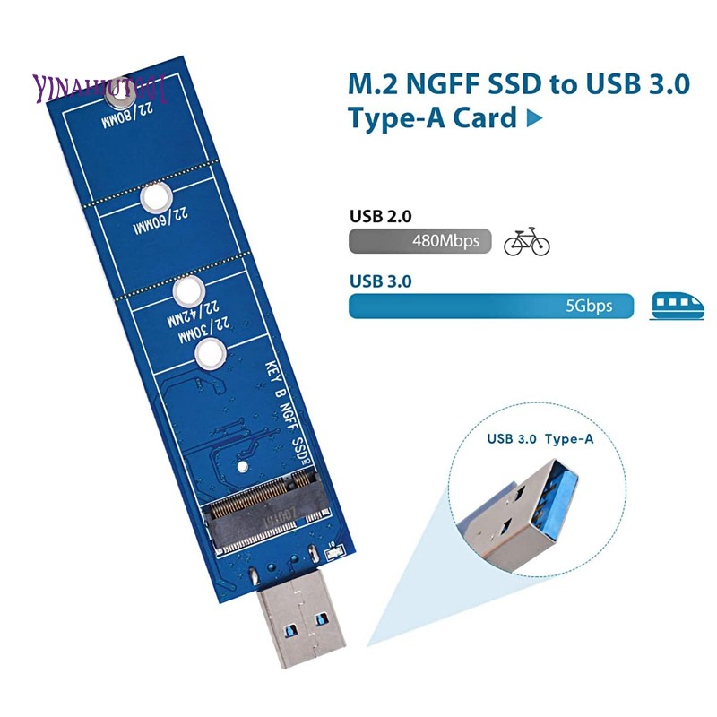 Bộ chuyển đổi M.2 SSD NGFF sang USB B USB 3.0 khóa M.2 chuẩn kết nối SATA cho 2230 2242 2260 2280