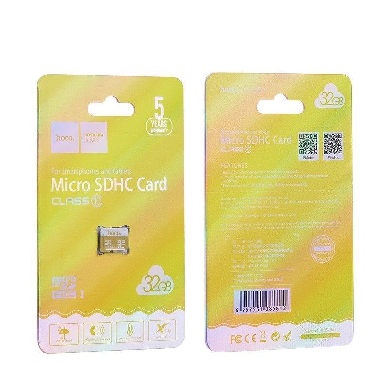 TF Thẻ nhớ Hoco tốc độ cao micro - SDHC Card Class 10, 16-32Gb (90MB / giây) - Hàng chính hãng