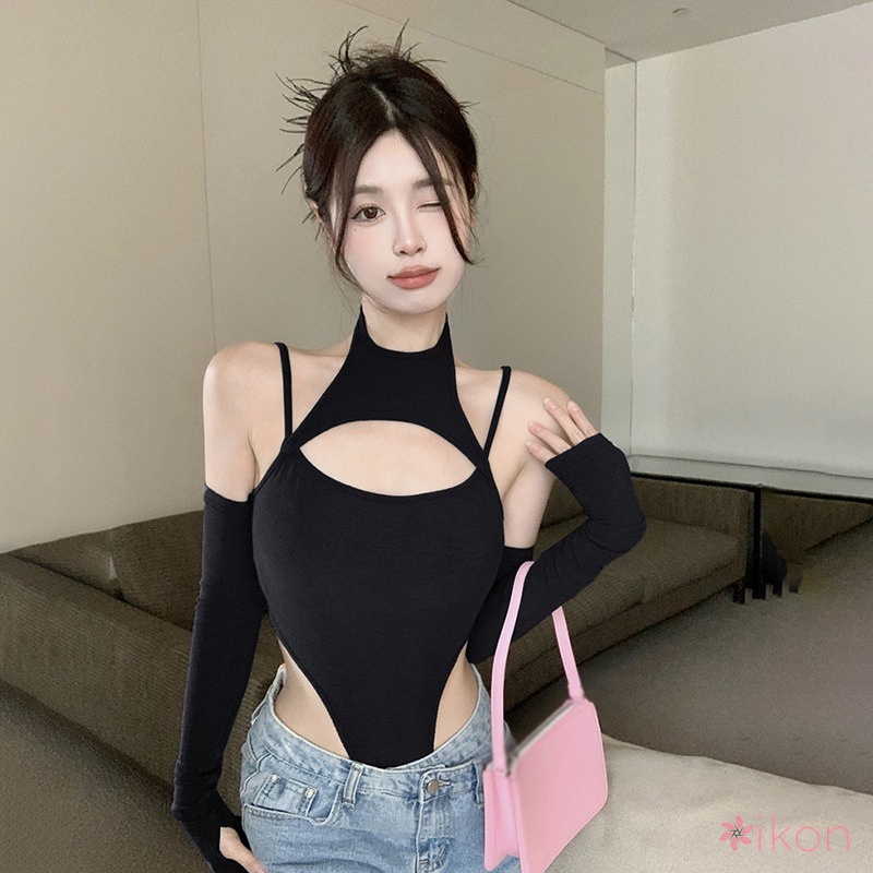 Áo Liền Quần Màu Sắc Đơn Giản Phong Cách Hàn Quốc Cho Nữ