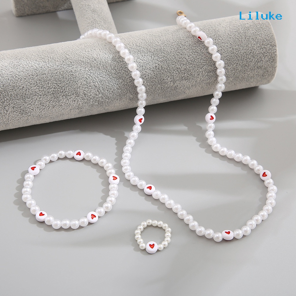 Bộ Vòng cổ + Nhẫn + Đôi Khuyên Tai Mặt Kim Cương Giả Sang Trọng Cho Nữ