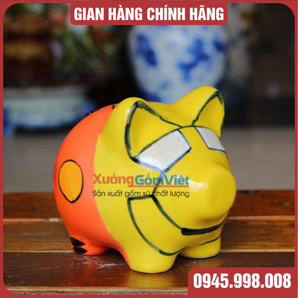 [SALE GIÁ SỐC] Heo đất siêu nhân - siêu tiết kiệm cho mẹ và bé - hàng bát tràng cao cấp không độc hại - XƯỞNG GỐM VIỆT