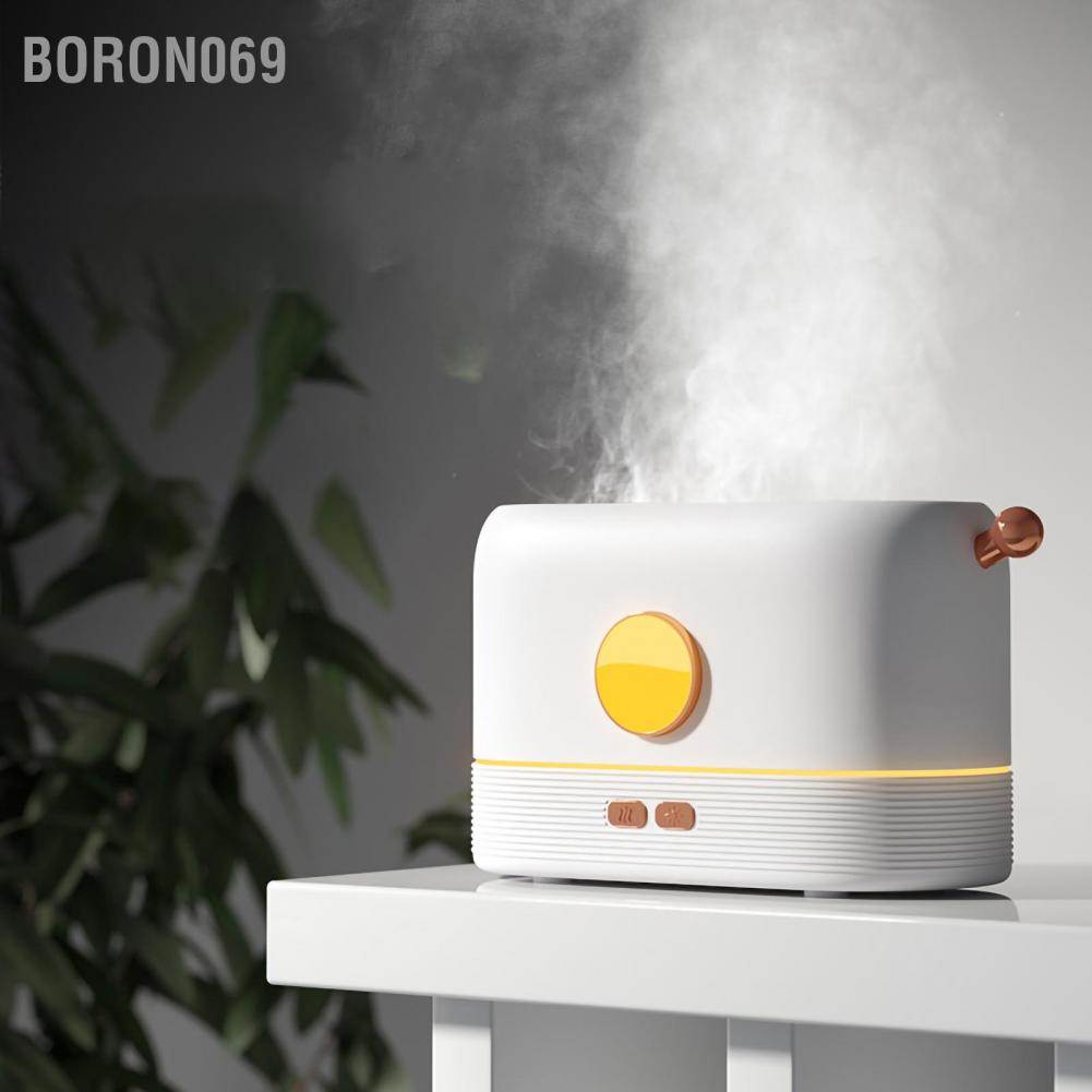Ngọn lửa Máy tạo ẩm siêu âm Đèn LED Khuếch tán Hương thơm Tinh dầu với 3 Điều chỉnh Màu sắc để Trang trí Nội thất Boron069