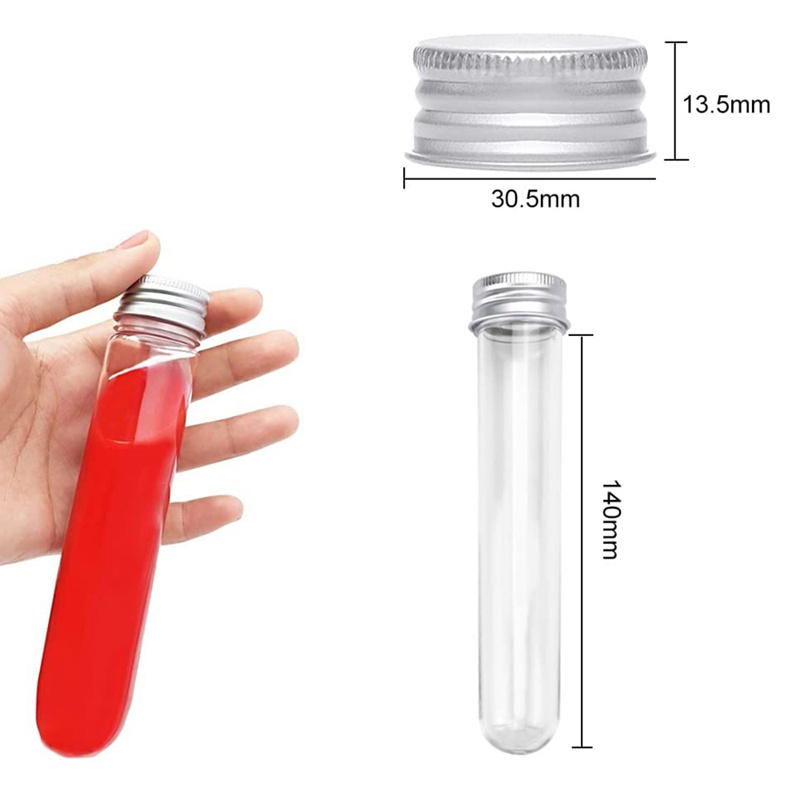 Set 30 Ống Nghiệm Nhựa 45Ml Có Nắp Trong Suốt Tiện Dụng