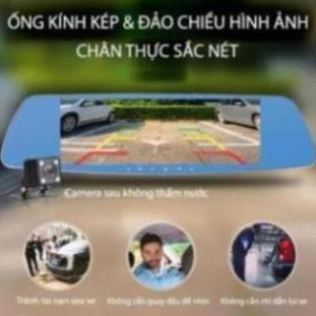 LinhAnh Camera hành trình xe ô tô Gương Chiếu Hậu ô tô Ekleva  7 Inch Màn Hình Cảm Ứng, Cảm Biến Chuyển Động