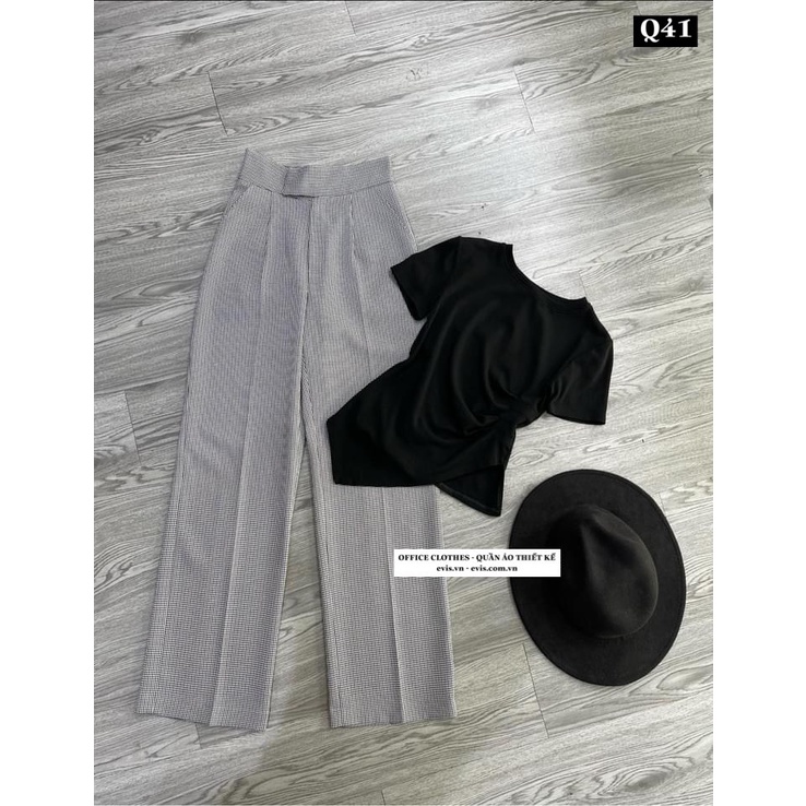 Set áo cotton co giãn quần ống suông siêu hack dáng Q41