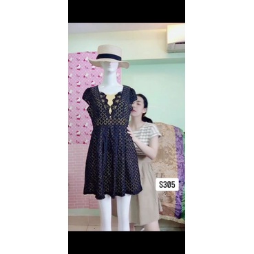 đầm ren đen xếp ly size M/L. S305