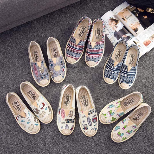 [ORDER] Giày thổ cẩm vải đế cói mùa hè | BigBuy360 - bigbuy360.vn